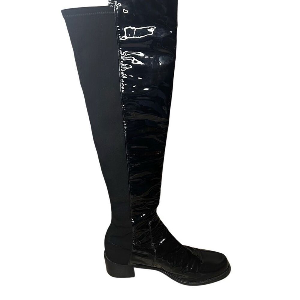 Stuart Weitzman Women’s Size 35.5 Patent Leather Over the Knee Left Boot Amputee